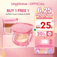 【B1F1】Glad2Glow Perfect Glow Cover Cushion Foundation+Refill Concealer Full Coverage Oil Control Mak