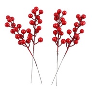 Red Berry Stems48 Pack 7.9 Inch Artificial Christmas Berries Holly Picks Branch for Christmas TreeDI