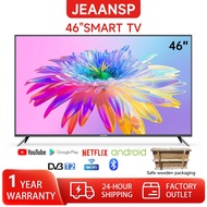 JEAANSP 46 inch Smart Television FHD LED With Android TV DVB-T2/MYTV/HDMI/USB/WiFi/Bluetooth/Netflix