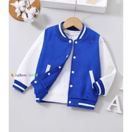 NEWEST PLAIN BOYS' AND GIRLS' BASEBALL JACKETS AGES 2 3 4 5 6 7 8 9 10 11 12 YEARS JACKET