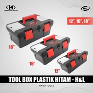 H&L Black Plastic Tool Box / Tool Box