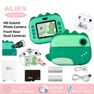 [SG Stock]Instant Camera Kids Print Camera for Kids Videos Print Camera Kids Dual-Lens with Selfie C