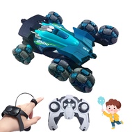 All-Terrain 6WD Stunt Drift RC Car, LED Light Spray 360° Rotating Kids Gift Toy, Dual Remote Gesture