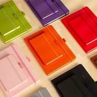 Ready Stock A5 Strap Notebook Customized A6 Elastic Band Notebook Simple PU Business Notepad JC6Q