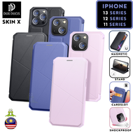 DUX DUCIS SKIN X iPhone 13 Mini/ 13/ 13 Pro/13 Pro Max/ 12 Mini/ 12/ 12 Pro/12 Pro Max/ 11 Pro Max Magnetic Leather TPU Flip Shockproof Phone Case Cover Casing