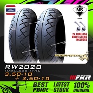 TAYAR KOMBO 2x FKR TUBELESS TYRE RW2020 3.50-10 FOR MODENAS KARISMA (OLD), SYM MIO, ATTILA ELIZABETH, SUZUKI V100