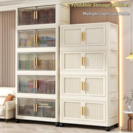 40CM-80CM Multipurpose Double Sided Opening Storage Cabinet Magnetic Door Foldable/Stackable Storage