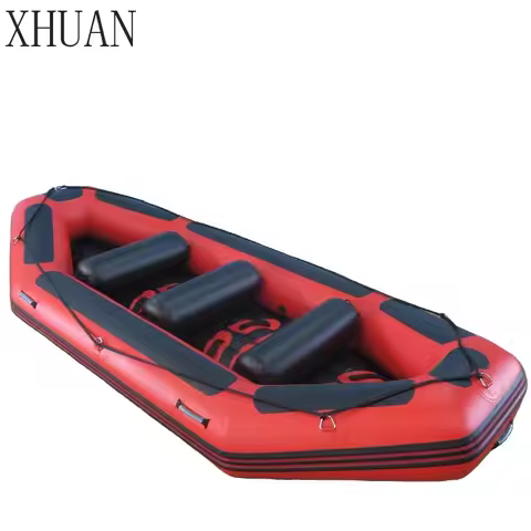 2025 Hovercraft air Deck Inflatable Boat Avon Inflatable Rafting Boat 6 People Red Color