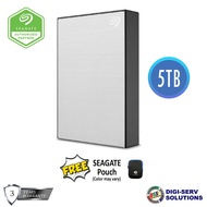 Seagate One Touch 5TB (Silver) Portable Hard Drive (STKZ5000401) with FREE Seagate Pouch