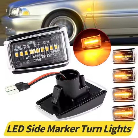 For Volvo S40 V70 V40 850 240 740 C70 940 S70 S90 960 760 780 Dynamic Sequential LED Side Marker Lig