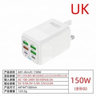 Super Fast Charger 150W Micro Type C 4Usb+2C Power Adapter 5V Charging Usb Type C Charger