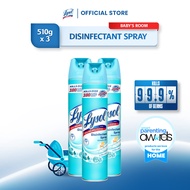 Lysol Antibacterial Disinfectant Spray Cleaner Babys Room 510 G Set of 3