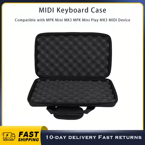 MIDI Keyboard Case Foam Protection MIDI Bag Soft Flannel Lining EVA Carrying Case for MPK Mini MK3 M