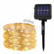 lampu solar outdoor waterproof lampu solar taman terang solar lamp Lampu Rentetan Wayar Tembaga Suri