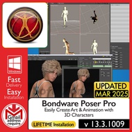 Bondware Poser Pro 13.3.1009 - Easily Create Art & Animation with 3D Characters | WIndows - SOFTWARE