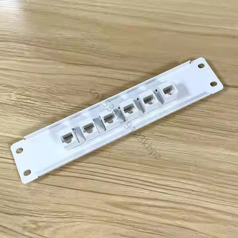 Patch Panel 6 Port CAT6 with Inline Keystone 10G Pass-Thru Coupler Patch Panel XX9A