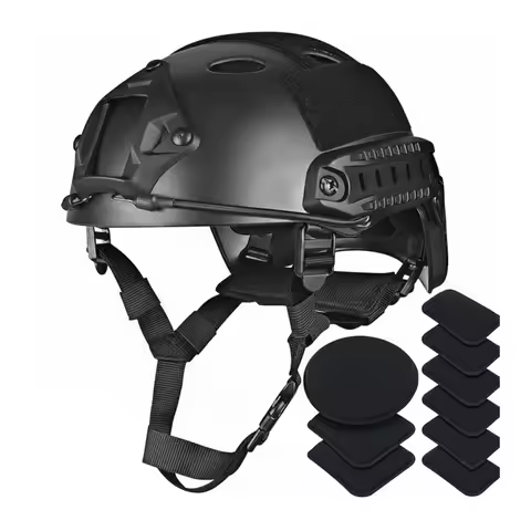 PJ Type Tactical Paintball Airsoft Fast Helmet Black : Sports & Outdoors