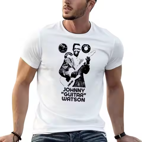 JOHNNY GUITAR WATSON BLUES GANGSTER OF LOVE SUPER COOL T-Shirt Simple Casual Short Sleeve Tee