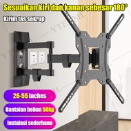 【26-55 inci】 Dapat diputar 180 derajat Stand TV Bracket TV Gantung Bracket TV LED Telescopic TV Brac