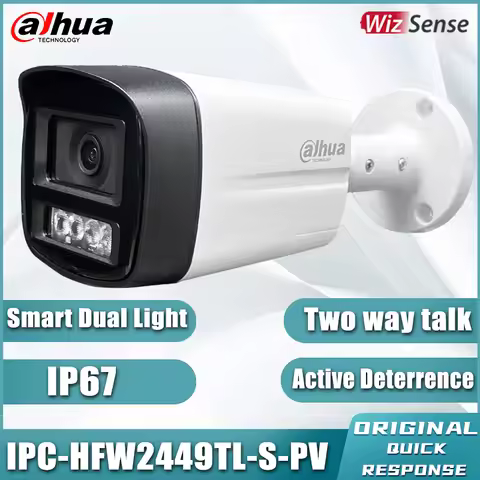 Dahua 4MP Wizsense IP Camera Outdoor Waterproo Smart Sound Light Active Deterrence Two-way Talk Secu