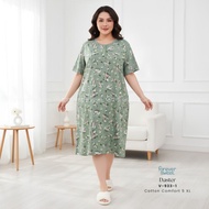 SUPER JUMBO 5XL Daster - Short Sleeves with Active Buttons |SweetFOREVER 933-1
