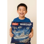 1510-piece 65cm Destroyer Assembly Model, 6in1 Battleship Assembly Set, how to play as a gift for ch