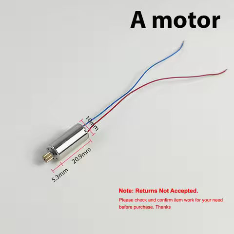 Mini 10mm*20mm 1020 Coreless Motor DC 3.7V 6V 7.4V High Speed 8T Brass Gear for RC Car Model Drone Q
