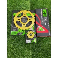 ( combo set ) RS150 & RSX 150 428H  Aji racing sprocket set motor rantai set [ ORING / GOLD CHAIN + 