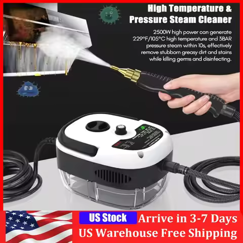 Steam Cleaner Air Conditioning Kitchen Fumes Oil Stains Use 2500W Handheld High Temperature Pressuri