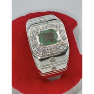 cincin perak zamrud asli colombia