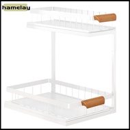 Kitchen Shelf Organizer Sliding Cabinet Organizer 2-tier Sliding under Sink Organizer Rack Durable M