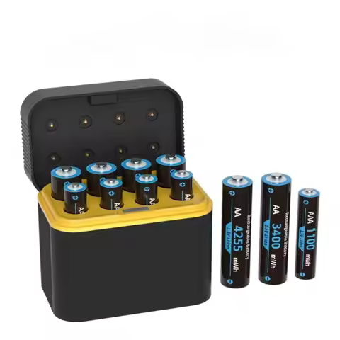 AA/AAA lithium battery LED light display charger 1.5V lithium battery charger smart flip charging ca