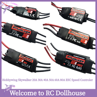 Hobbywing Skywalker 20a 30a 40a 50a 60a 80a Esc ตัวควบคุมความเร็วด้วย Ubec สำหรับ Rc Fpv Quadcopter 