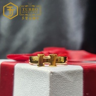 TURBO [916G] H Word Ring H字光身戒指