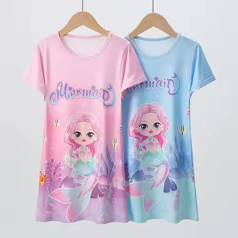 1/2 Piece Summer Children's Dress Girl Sweet And Lovely Casual Fashion Dress Comfortable And Versati