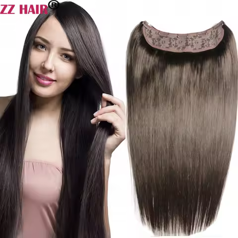 ZZHAIR 100% Brazilian Human Remy Hair Extensions 16"-26" U Piece Set 80g-100g One Piece 5 Clip-in Na