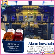 Travelight| 1/2Pcs Realistic aerial design: The crew alarm keychain simulates the real cockpit safet