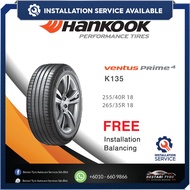 [𝗜𝗻𝘀𝘁𝗮𝗹𝗹𝗮𝘁𝗶𝗼𝗻 𝗣𝗿𝗼𝘃𝗶𝗱𝗲𝗱] 255/35r18 255/40R18 265/35R18 Hankook Ventus Prime4 (k135)