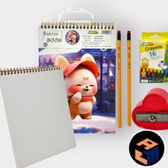 Kid Art Sketch Book , Crayon, Pencil and Sharpener Set