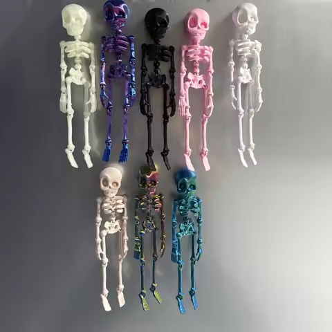 3D Printed Movable Joint Skeleton Figurines Flexible High Freedom Human Bone Miniature Creative Fun 