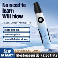 Bluetooth Voice Changer Kazoo, Adjustable Tone Built-in Speaker, 6H Battery