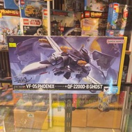 (荃灣Dpark商場2樓2027鋪門市現貨) Bandai Hi Metal R VF-0S Phoenix Roy Focker Custom + QF-2200D-B Ghost 鳳凰 福卡機 超