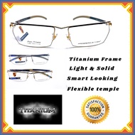 P-8855 Adult smart solid titanium light flexible tough glasses bingkai cermin mata tahan lasak ringa