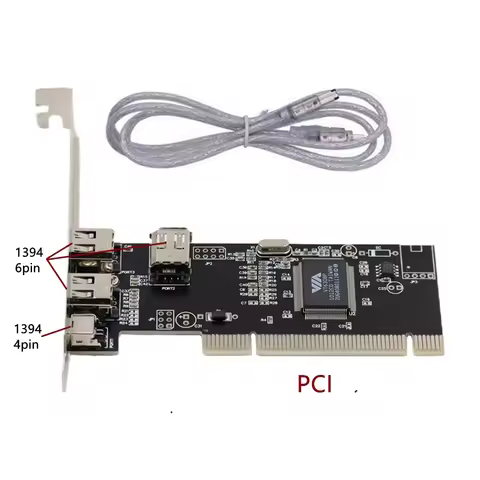 1394a controller card firewire controller card PCI-E PCI Express FireWire 1394a IEEE 1394 Controller