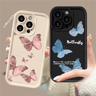 Casing OPPO A5PRO F29 5G F29PRO 5G A5 5G A5X 5G white plaid Case Pink Butteifly  Angel Eyes Soft