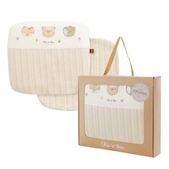 【奇哥】有機棉乳膠圓型枕禮盒-附布套(29x26x4cm 寶寶新生兒禮 滿月禮 彌月禮 嬰兒禮盒)