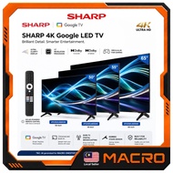 SHARP 4K Google LED TV 50"/55"/65" 4TC50HJ6000X 4TC55HJ6000X 4TC65HJ6000X (Televisyen Pintar)