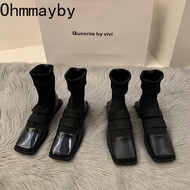 Woman Chelsea Boots Fashion Slip On Ladies Comfort Flats Short Boots Shoes Black Patent Leather Women's Winter Footwear