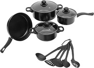 Cabilock Non-Stick Cookware Pots, 7 Pcs Pot and Pans Nonstick Cast iron Kitchen Cookware Frying Pans Set Cooking Set