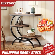 ️BOGO C-Shaped Side Table Industrial 3-Tier Small Side Table for Couch Wood Bedside Table